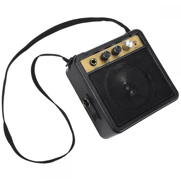 Mini Gitarrförstärkare Amp Högtalare 5w Med 6.35mm Ingång 14 Tum Hörlursutgång Stöder Volym- och Tonjustering