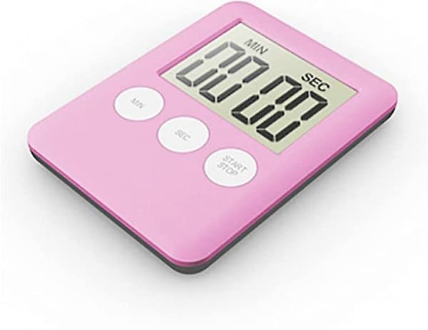 Tunn nedräkningstimer Kökstimer Elektronisk timer Kökstimer Påminnelse Rosa