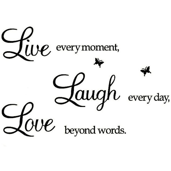 Live Laugh Love Familie Hjem Sitat Veggklistremer Kunst Rom Flyttbar