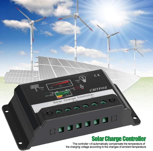 30A 12V/24V Intelligent Solarladeregulator Solcellepanelregulator Batteriregulator