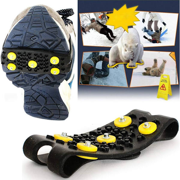 Issnow Traction Cleats Crampon til at gå på sne og is, skridsikker gummi Anti Slip Crampons Slip-on Stretch