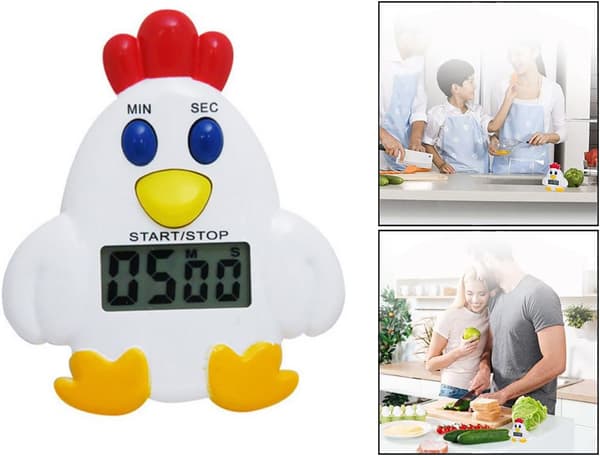 Kök Timer, LCD Digital Timer, Nedräkningstimer i Kyckling