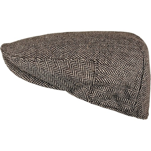 Miesten Klassinen Herringbone Tweed Villasekoite Newsboy Ivy Hat
