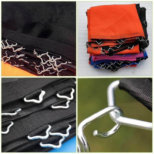 Metall Triangelringar Trampolin Triangelring Koppelleash Ringar Koppelleash Ersättning Trampolinklämmor Bungee Sängklämmor Triangulär Ringtråd
