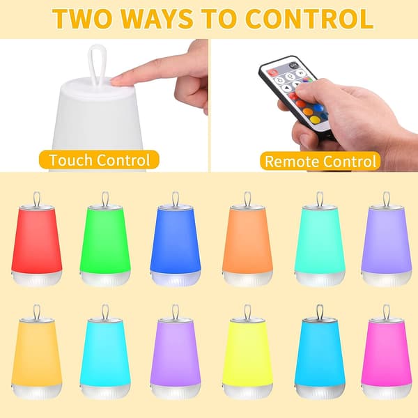 Senglampe Touch Natlampe med 15 tilstande inklusive varmt lys