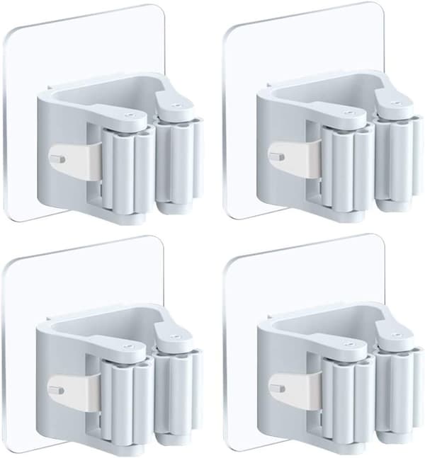 4 stk. kosteholder, selvklebende moppholder, ingen boring