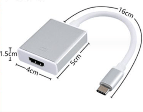Type C til HDMI 4K-konverter, Type C til HDMI-kabel til mobiltelefon