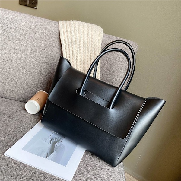 Håndtasker Crossbody tasker til kvinder Kvinde Stor Kapacitet Tote Taske Enkelt PU Læder Kvinders Skulder Håndtasker，sort，42*25*12cm