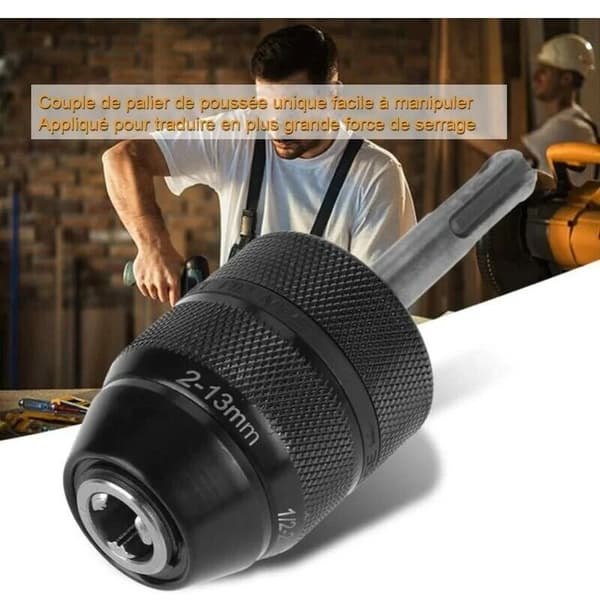 Profesjonell kraftig 1/2-20UNF 13mm nøkkelløs borechuck SDS-adapter