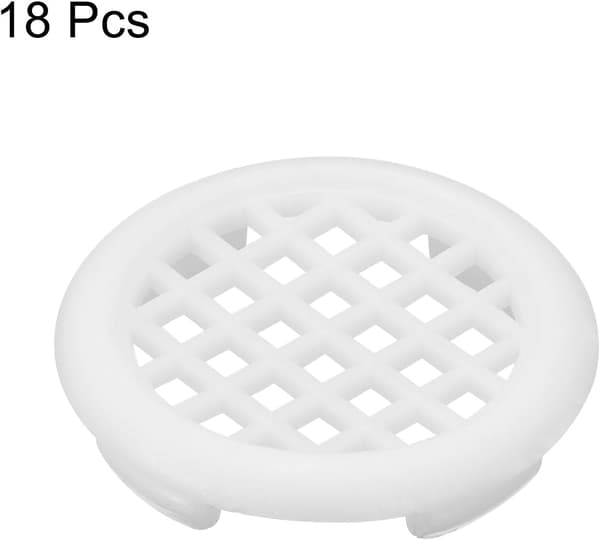 18 st 29 mm Runda Plast Soffitventiler för Kök Badrumsskåp Vit