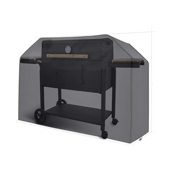 BBQ-overtræk presenning grillovertræk - 170 x 61 x 117 cm, sort