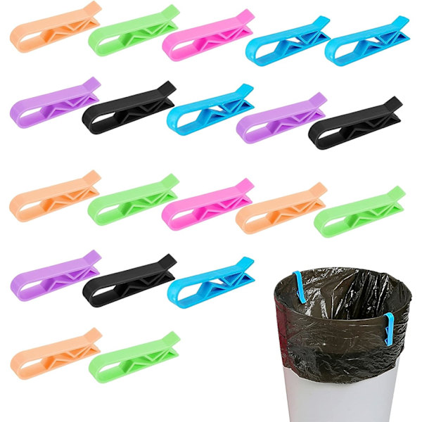 20 st Clip Trash Can Closure Plastklämma Klämmhållare för K