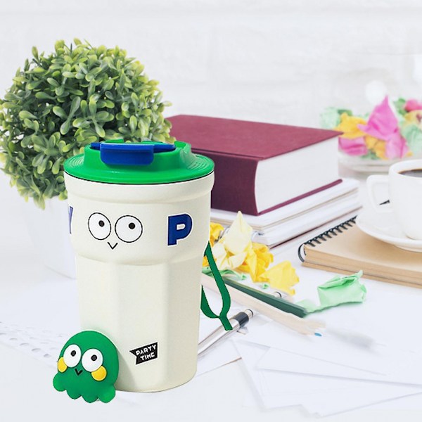 Resemugg i Rostfritt Stål Isolerad Kopp med Lock Söt Design för Kontor 400ml