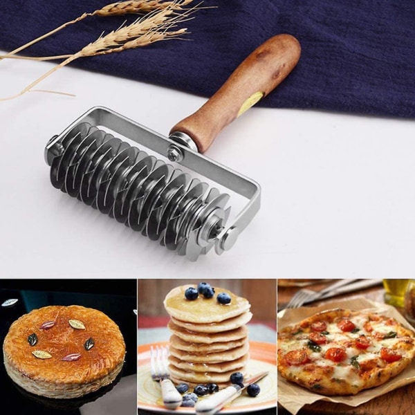 Gitterrullemaskine Rustfrit stål Mini Pastamaskine, Pizza Cake Brea