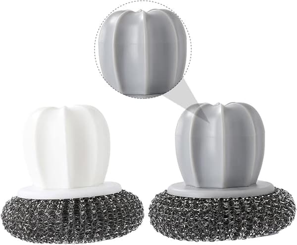 2-pack stålborste, diskhandske, svamp, diskborste, köksredskap