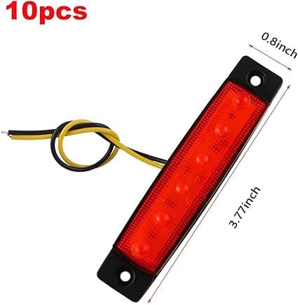 10 stk. LED-positionslys, 12V LED-positionslys, bagerste forreste blinklys
