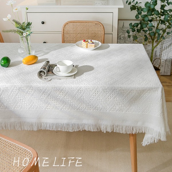 Rektangulär vaxduk i linneeffekt, vattentät och fläckavvisande, 90x90 cm