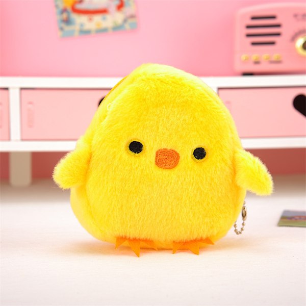 Cute little yellow chicken coin purse cartoon creative gift personality plush bag