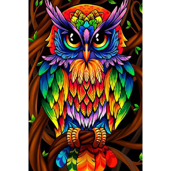 Timanttimaalaus-Pöllö 30x40CM