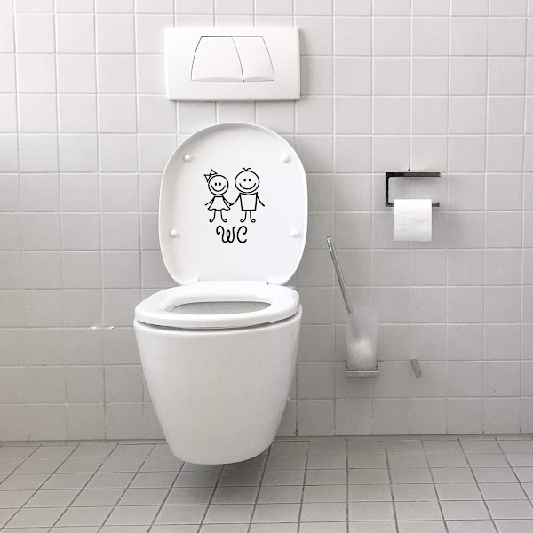 Irrotettava sarjakuva WC seinätarra WC WC seinätarra PV