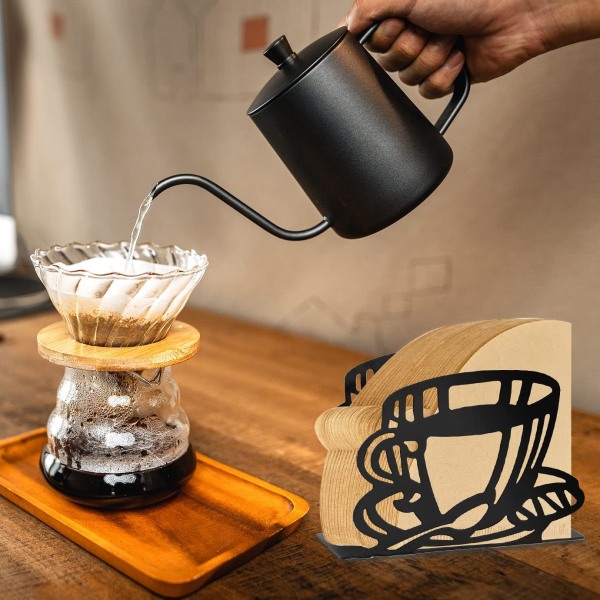 2 st Kaffefilterhållare Metall Kaffepappersställ Kaffepapper
