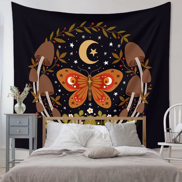 Fjärilsväggbonad Trippy Teal 130*150CM