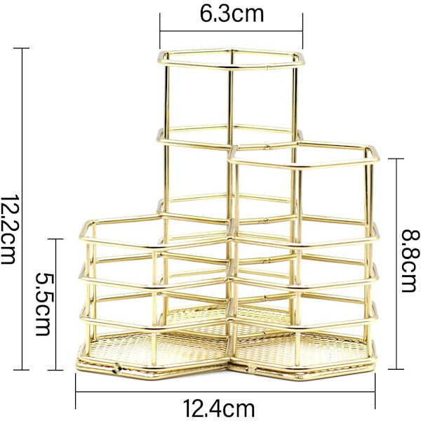 Hexagonal ihålig pennhållare, sminkborsthållare