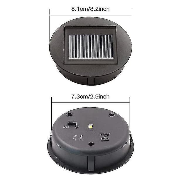 4 stk. solcellelamper med LED-pærer, solcellelykter
