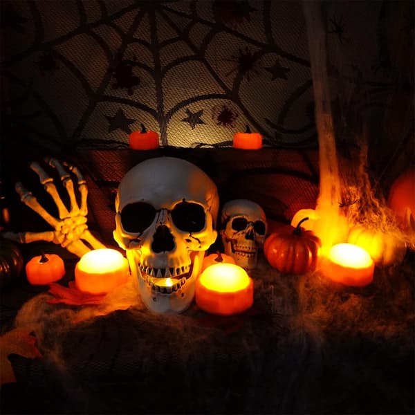 2-pack Halloween LED-pumpa ljus med fjärrkontroll och timer