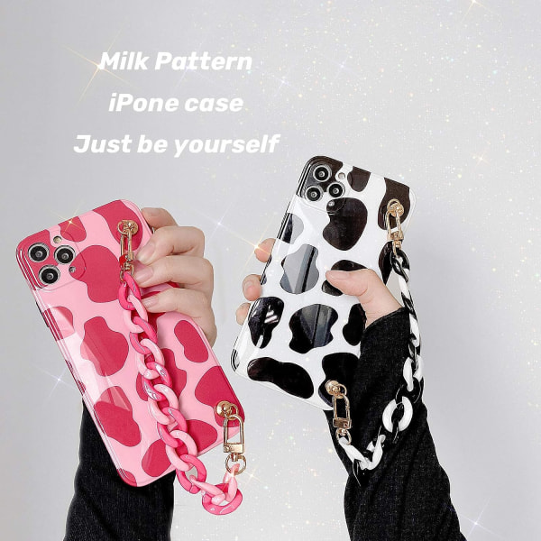 Sød ko-print etui kompatibel med iPhone 13 Pro Kawaii Fashion