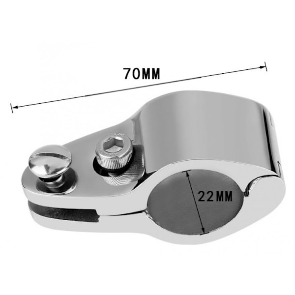 Top Jaw Slide, 2 stk. Bimini Top Jaw Slide Stål Hardware Fastgørelses Klemme til Både til Oppustelige Kommercielle Yachter (22 mm)