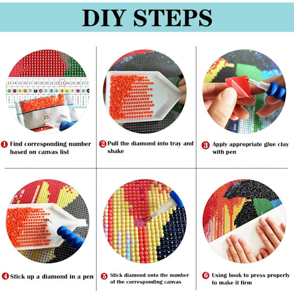 Suuri timanttimaalaussarja aikuisille ja aloittelijoille 5D DIY täysi pora