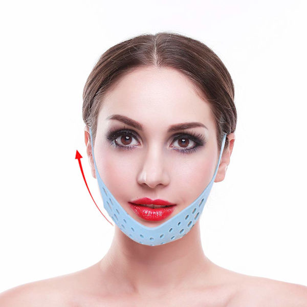 Återanvändbar V-linjemask, ansiktskonturlyftande fast mask, bantning