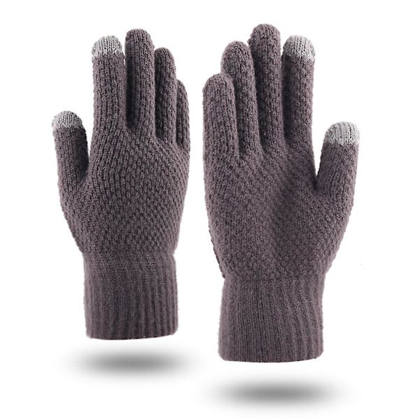 Mænd Vinter Strikkede Uld Handsker Varme Fuld Finger Touch Screen Mi