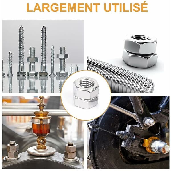 M2 M2.5 M3 M4 M5 M6 M8 Låsemutter Assortert Sett, 304 Rustfritt Stål
