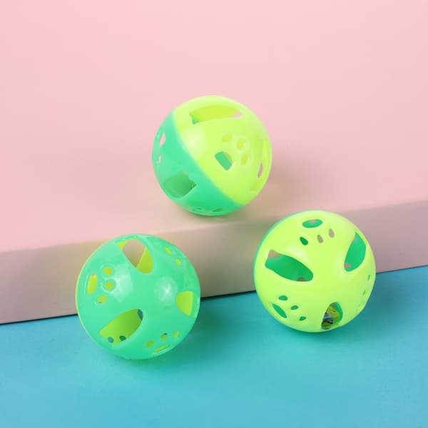 1 stk LUCKITTY katteplastballleker med bjelle