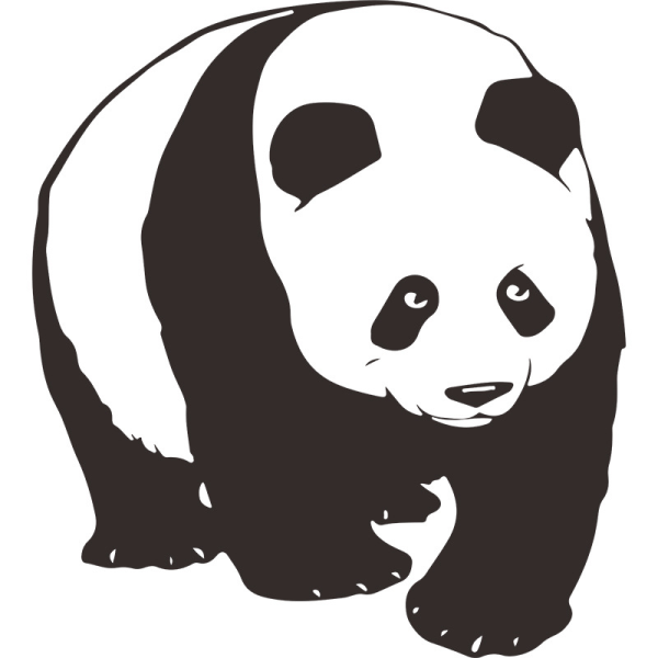 1 stk Wall Sticker - Animal Panda Pattern Sticker Decal - Barnerom