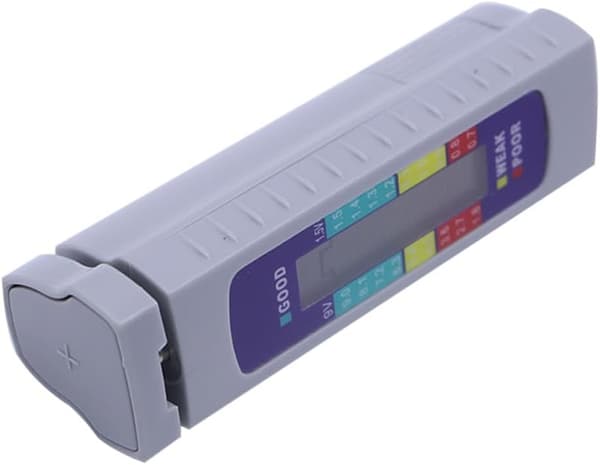 Digital Batteritester, Digital Batteritester med LCD-display, Lille simpel batteritester til 1,5V (AA AAA knap) og 9V batterier