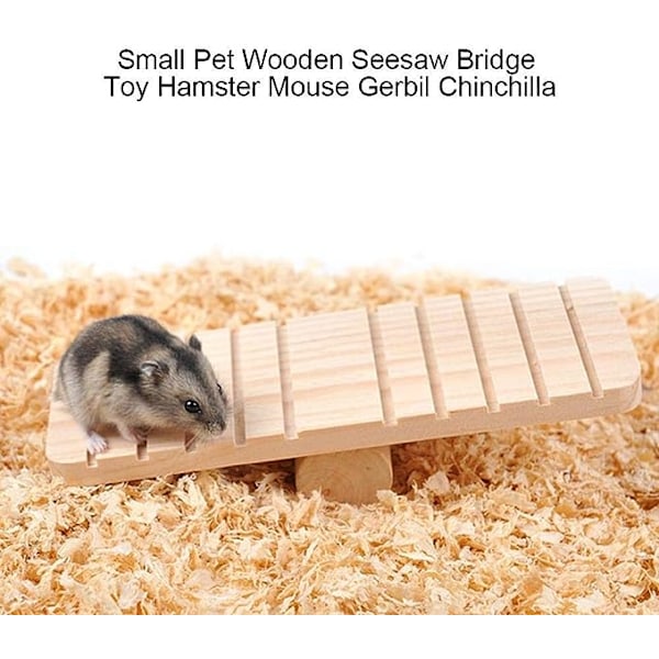 Træ vippe hamster legetøj lille dyr legehus bur tygge legetøj