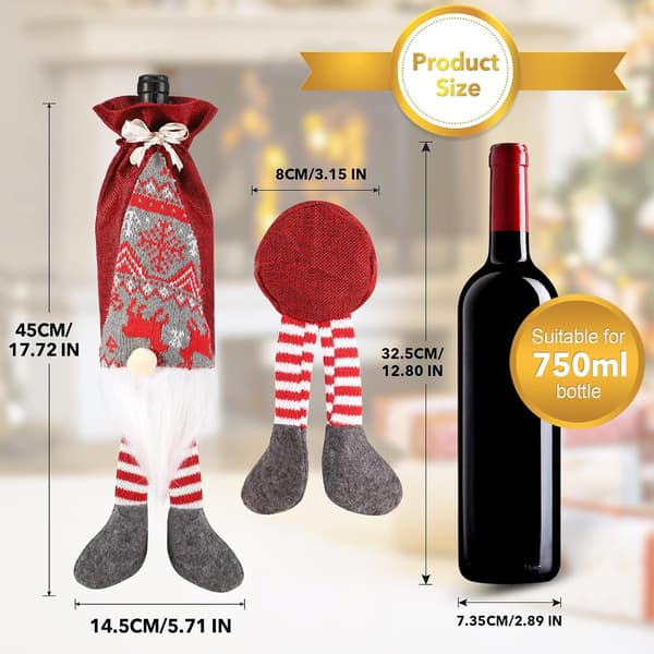 Vin julepose, gavepose til vinflaske i jute med snøre (