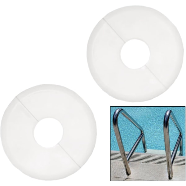 2 stk. rørhulsdeksel til aircondition, 10*40 mm, snap-on, hvid