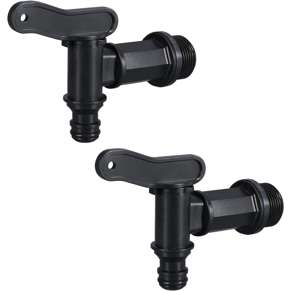 1000L Plasttankkran 3/4'' för Regnvattenuppsamlare, IBC Vattenförvaringslåda Adapter med Låsbricka Packning och Krananslutning (2 st)
