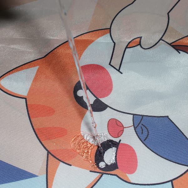Rolig katt duschdraperi   Badrumsdraperi dekor (Orange, 72''×72'')