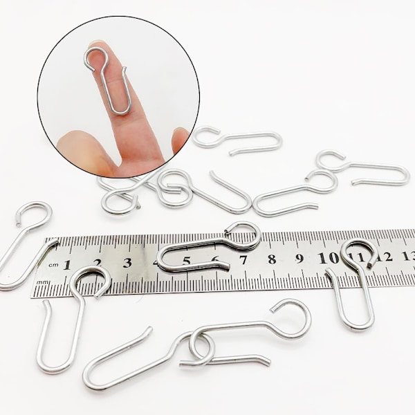 80 st Curtain Hooks, Gardinstångs-Hooks, Tunga Zink Curtain Hooks, för Dörrgardiner, etc (40x12mm)