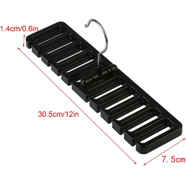 2 st snygga slipsförvaringsställ, platsbesparande halkfria galgar slipsklämmor, slipsbälte halsdukar krok, för halsdukar sjalar bälten och andra tillbehör