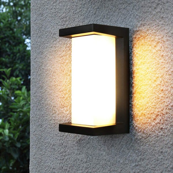 Moderna Vägglampor utomhus, 30W-LED Vägglampor, 3 färger Vägglampor, Matt Bla