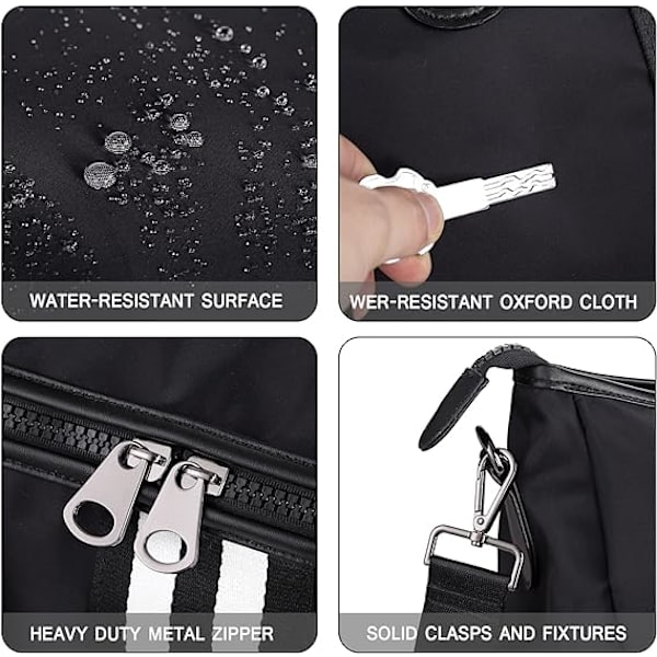Gym Bag for Menn og Kvinner Reise med Skoskuff Sports Duffel Bag