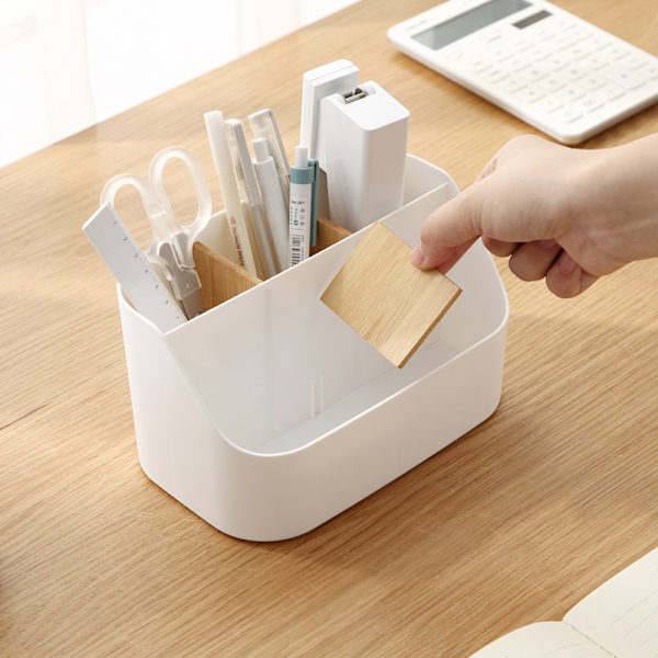 Skrivbordsorganisatör Fjärrkontrollhållare Makeup Caddy Box