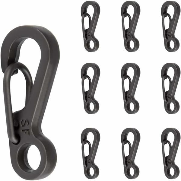 10 stk. Mini karabinkrok for klatring - nøkkelring -