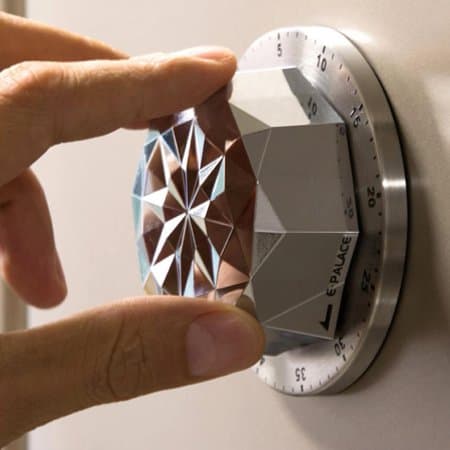 Mekanisk køkkentimer, rustfrit stål køkkentimer, med magnetalarmlyd